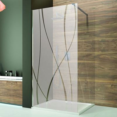 Sanplast TX drzwi prysznicowe 70 cm DD/TX5b-70 wnękowe srebrny błyszczący/sitodruk W15 600-271-1900-38-231