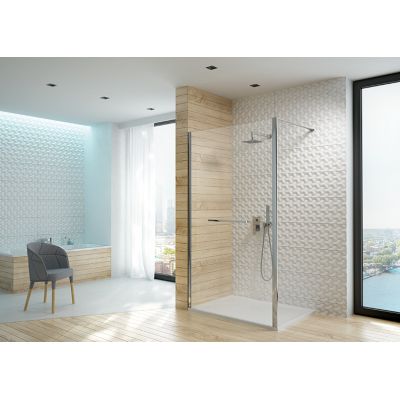 Sanplast Altus ścianka prysznicowa Walk-In 120 cm PI/ALTIIa srebrny błyszczący/szkło grafitowe 600-121-2561-42-491