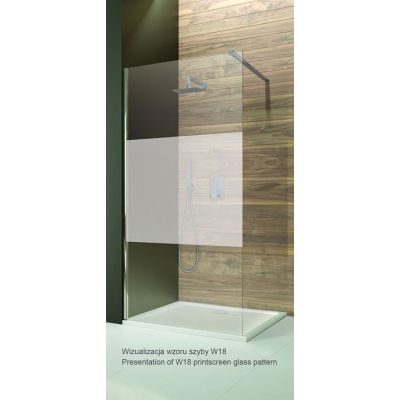 Sanplast Basic drzwi prysznicowe 80 cm biały/szkło sitodruk W18 600-450-0210-01-200