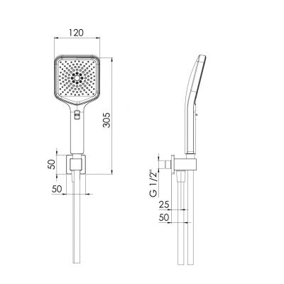 Steinberg 342 zestaw prysznicowy ścienny złoty szczotkowany 3421670BG