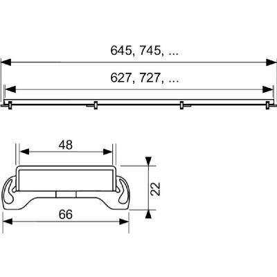 Tece Drainline ruszt odpływu liniowego 80 cm biały mat 600886
