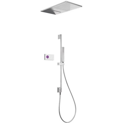 Tres Shower Technology zestaw prysznicowy podtynkowy termostatyczny z deszczownicą chrom/biały 092.863.07