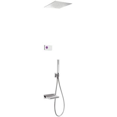 Tres Shower Technology zestaw prysznicowy podtynkowy termostatyczny z deszczownicą chrom/biały 092.863.15