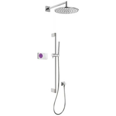 Tres Shower Technology zestaw prysznicowy podtynkowy termostatyczny z deszczownicą chrom/biały 092.865.68
