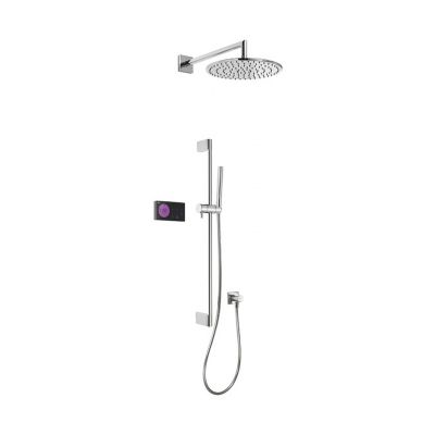 Tres Shower Technology zestaw prysznicowy podtynkowy termostatyczny z deszczownicą chrom/czarny 092.885.68