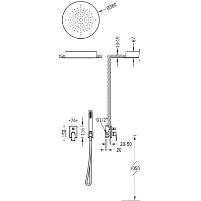 Tres Project zestaw prysznicowy z baterią podtynkową biały mat 211.980.99.BM