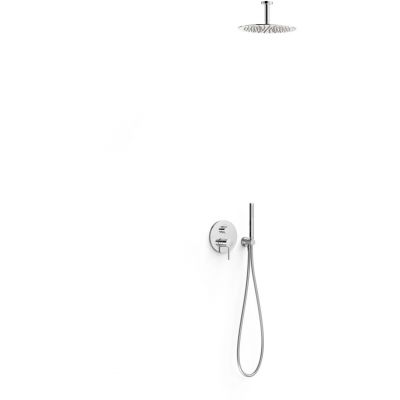 Tres Slim Exclusive zestaw prysznicowy podtynkowy z deszczownicą chrom 26228003