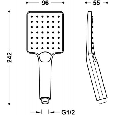 Tres Griferia słuchawka prysznicowa czarny brąz 29963113KMB