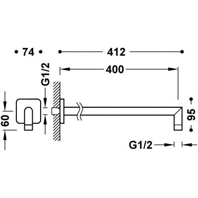Tres Selection ramię ścienne czarny brąz 29963902KMB