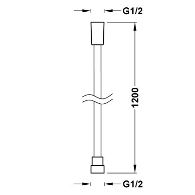 Tres Selection wąż prysznicowy 120 cm czarny mat 913460912NM