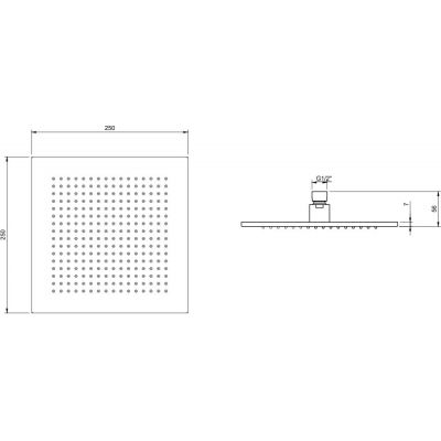 Villeroy & Boch Universal Showers deszczownica 25x25 cm kwadratowa chrom TVC00000200061