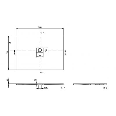 Villeroy & Boch Squaro Infinity brodzik prostokątny 140x100 cm antracyt UDQ1410SQI2IV-1S