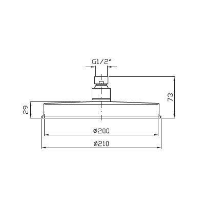 Zucchetti Bellagio deszczownica 21x21 cm okrągła chrom Z94189