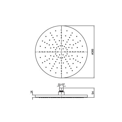 Zucchetti Helm deszczownica 30x30 cm okrągła brushed chocolate Z94254.XP21