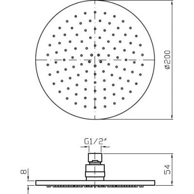Zucchetti Pan S deszczownica 20x20 cm okrągła szałwia perłowa Z94265.V7