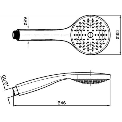 Zucchetti Brim słuchawka prysznicowa chrom Z94743