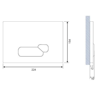 Cersanit Actis przycisk spłukujący do WC szkło białe/chrom S97-017