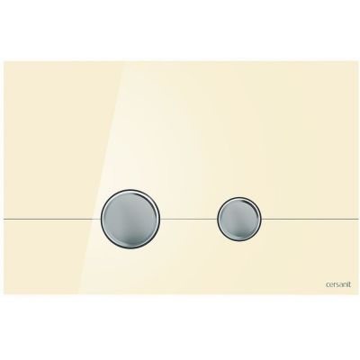 Cersanit Stero przycisk spłukujący do WC szkło ecru/chrom K97-369