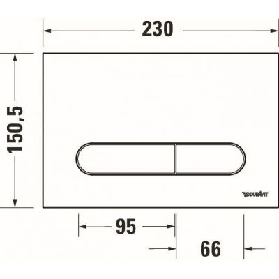 Duravit DuraSystem przycisk spłukujący do WC czarny mat WD5009031000