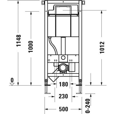 Zestaw Duravit DuraSystem stelaż podtynkowy z przyciskiem spłukującym białym i miską WC Rimless DuraStyle z deską wolnoopadającą (WD1011000000, WD5001011000, 45510900A1 )
