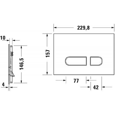 Duravit DuraSystem A1 przycisk spłukujący do WC szkło białe WD5002012000