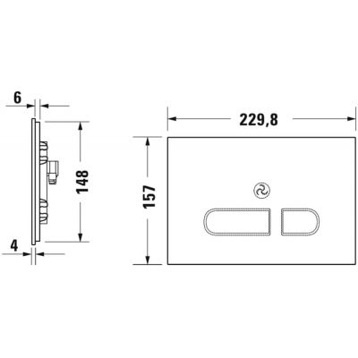 Duravit DuraSystem przycisk spłukujący do WC szkło białe WD5003012000