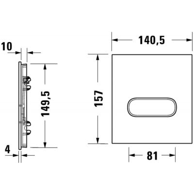 Duravit DuraSystem przycisk spłukujący A1 do pisuaru szkło białe WD5005012000