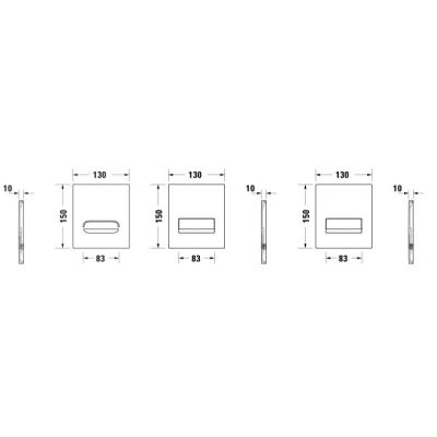 Duravit DuraSystem przycisk spłukujący do pisuaru chrom błyszczący WD5007023000