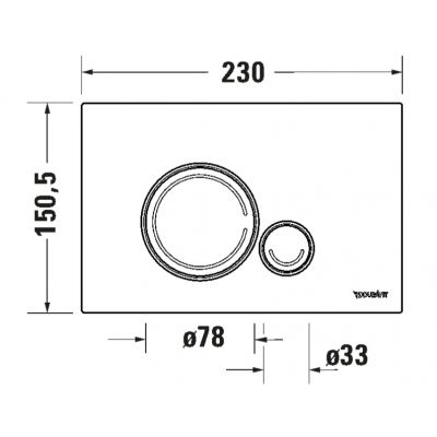 Duravit DuraSystem przycisk spłukujący do WC biały WD5010011000