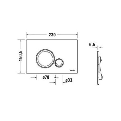 Duravit DuraSystem przycisk spłukujący do WC chrom błyszczący WD5010021000