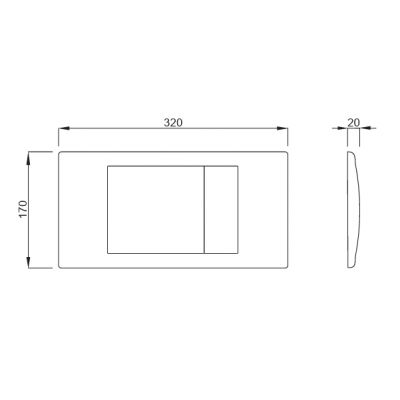 Schwab Riva Duo przycisk spłukujący do WC chrom mat 227678