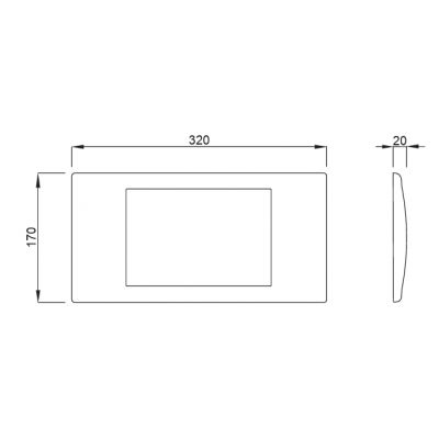Schwab Riva przycisk spłukujący do WC biały 229013