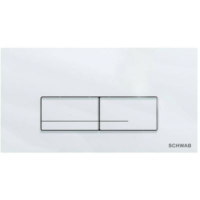 Schwab Gaios Duo przycisk spłukujący do WC szkło biały 4060421201