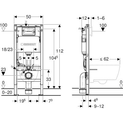 Geberit Duofix Basic Delta stelaż podtynkowy do miski WC wiszącej 111.153.00.3