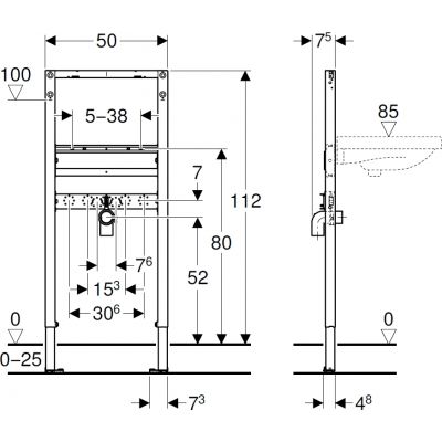 Geberit Duofix stelaż podtynkowy do umywalki 111.430.00.2