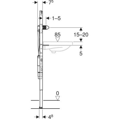 Geberit Duofix stelaż podtynkowy do umywalki i baterii elektronicznej stojącej z podtynkową skrzynką funkcyjną i syfonem 111.561.00.2