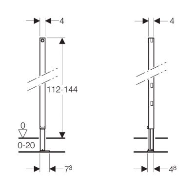 Geberit Duofix element konstrukcyjny H 112-144 cm 111.834.00.1