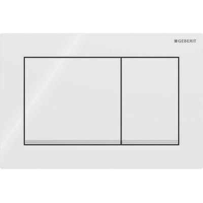Geberit Omega20 przycisk spłukujący do WC chrom błyszczący-biały 115.080.KJ.1