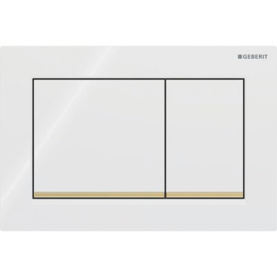 Geberit Omega20 przycisk spłukujący do WC biały-złoty 115.080.KK.1