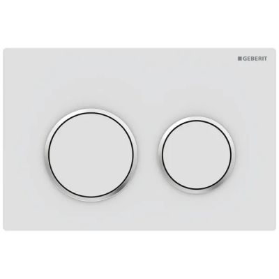 Geberit Omega20 przycisk spłukujący do WC chrom błyszczący-biały 115.085.JT.1