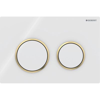 Geberit Omega20 przycisk spłukujący do WC biały-złoty 115.085.KK.1