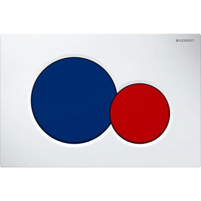 Geberit Sigma10 przycisk spłukujący biały/czerwony/niebieski 115.770.LB.5