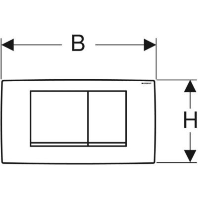 Geberit Twinline 30 przycisk spłukujący chrom mat 115.899.JQ.1