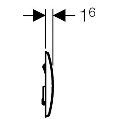 Przycisk uruchamiający przedni/górny do spłuczek pergamon UP200 Geberit Kappa20 115.228.EP.1