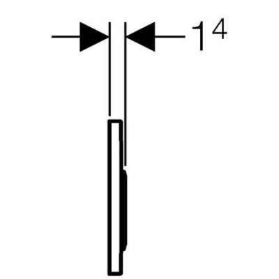 Przycisk uruchamiający przedni/górny do spłuczek podtynkowych biały/chrom błyszczący UP200 Geberit Kappa21 115.240.KJ.1