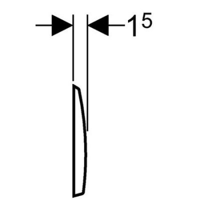 Przycisk uruchamiający przedni/górny chrom błyszczący Geberit Kappa50 115.260.21.1