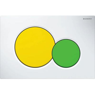 Geberit Sigma01 przycisk spłukujący przedni biały/żółty/zielony 115.770.LA.5