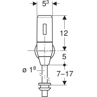 Geberit przycisk spłukujący do pisuaru chrom błyszczący 115.805.21.5