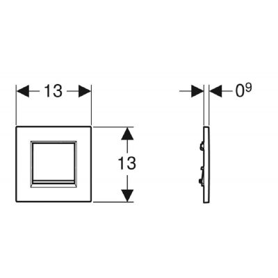 Geberit Typ 20 przycisk spłukujący do pisuaru chrom mat 116.017.JQ.1