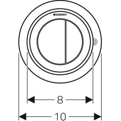 Geberit Typ10 przycisk spłukujący WC pneumatyczny zdalny stal nierdzewna szczotkowana 116.057.SN.1